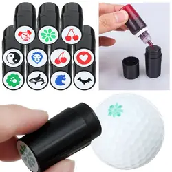 Sello de marcador de impresión de bola de Golf, sello de plástico de secado rápido, multicolores, accesorios de Golf, símbolo para regalo de golfista