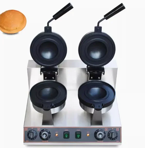 

-Commercial Snack Machine Flying Saucer Shaped Double Head Burger Machine Creative Melted Snack Machine