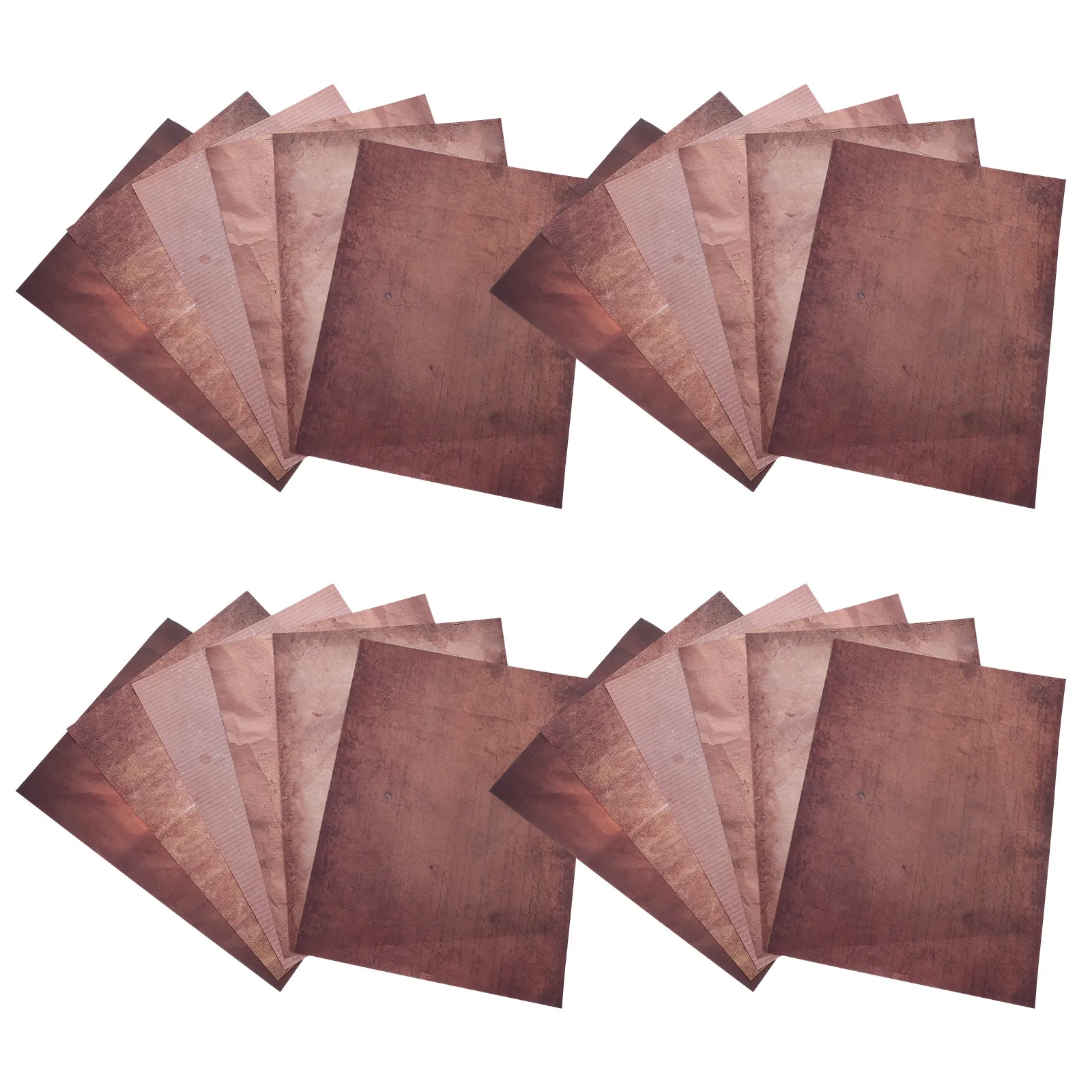 

48 Sheets Thick Vintage Printer Paper Double Sided Printable Brown Parchment Design for Letter Writing Certificate Crafting