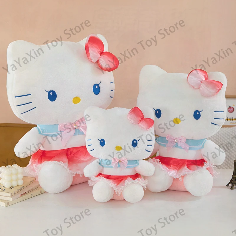 

Плюшевая кукла Sanrio Hello Kitty в морской форме, мягкая игрушка, кавайная игрушка, подарок на Новый год и день рождения, оптовая продажа, экспорт для девочек и детей