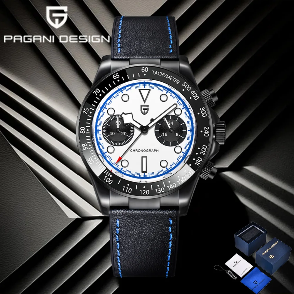 2026 Pagani Design BB Panda Herren-Quarzuhr Hochwertiges Gummiarmband Saphirglas Herrenuhr Leuchtend Wasserdicht Chronograph Geschenkbox