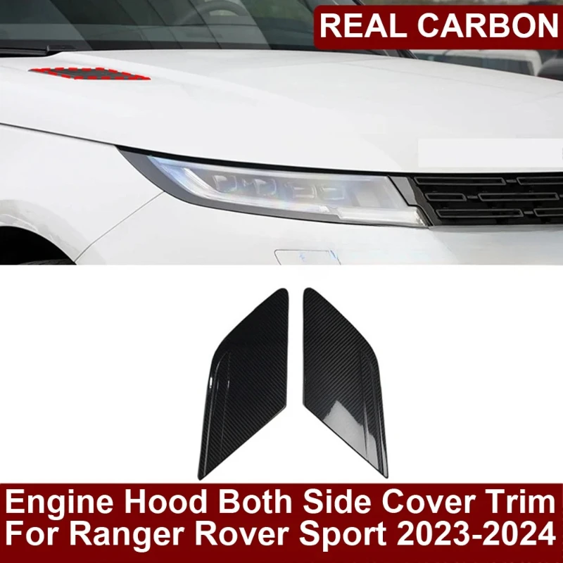 

For Land Rover Ranger Sport 2023-2024 Real Dry Carbon Fiber Decorative Covers on Both Sides Hood Exterior Decoration Body Kit