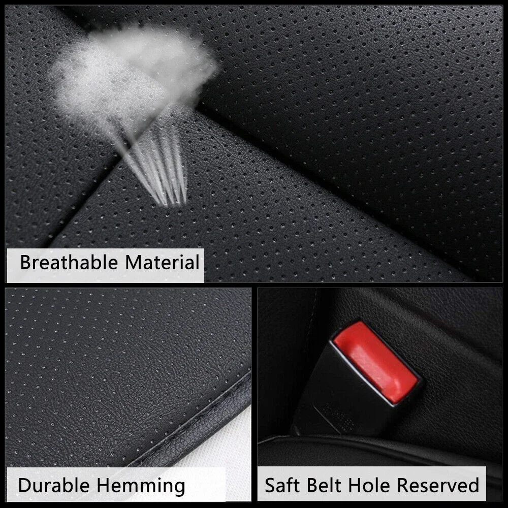 3Colors PU Leather Car Front Cover Cushion Bottom Seat Pad Mat Full Surrounded Automobiles Seat Protector Four Seasons Universal