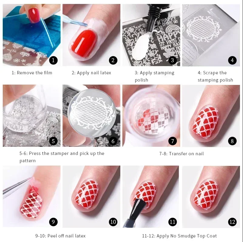 Leopard Tiger Zebra druck Nagel Stempel platten Tier Textur Bild Schablone Nail Art Vorlage Maniküre Werkzeuge Nagel Stempel Vorlage