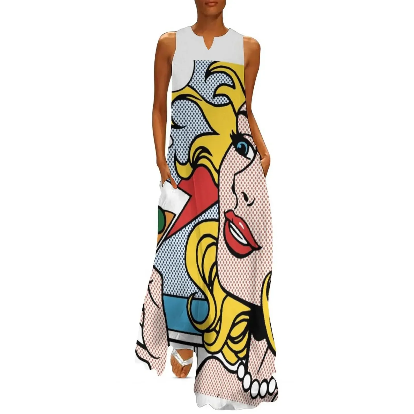 

I'm a Cosmopolitan Kind of Girl! lichtenstein inspired girl Pop Art Long Dress Summer dresses for women Dress