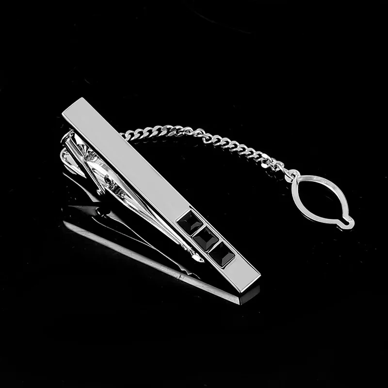 Simple Upscale Men's Fashion Crystal Tie Clip