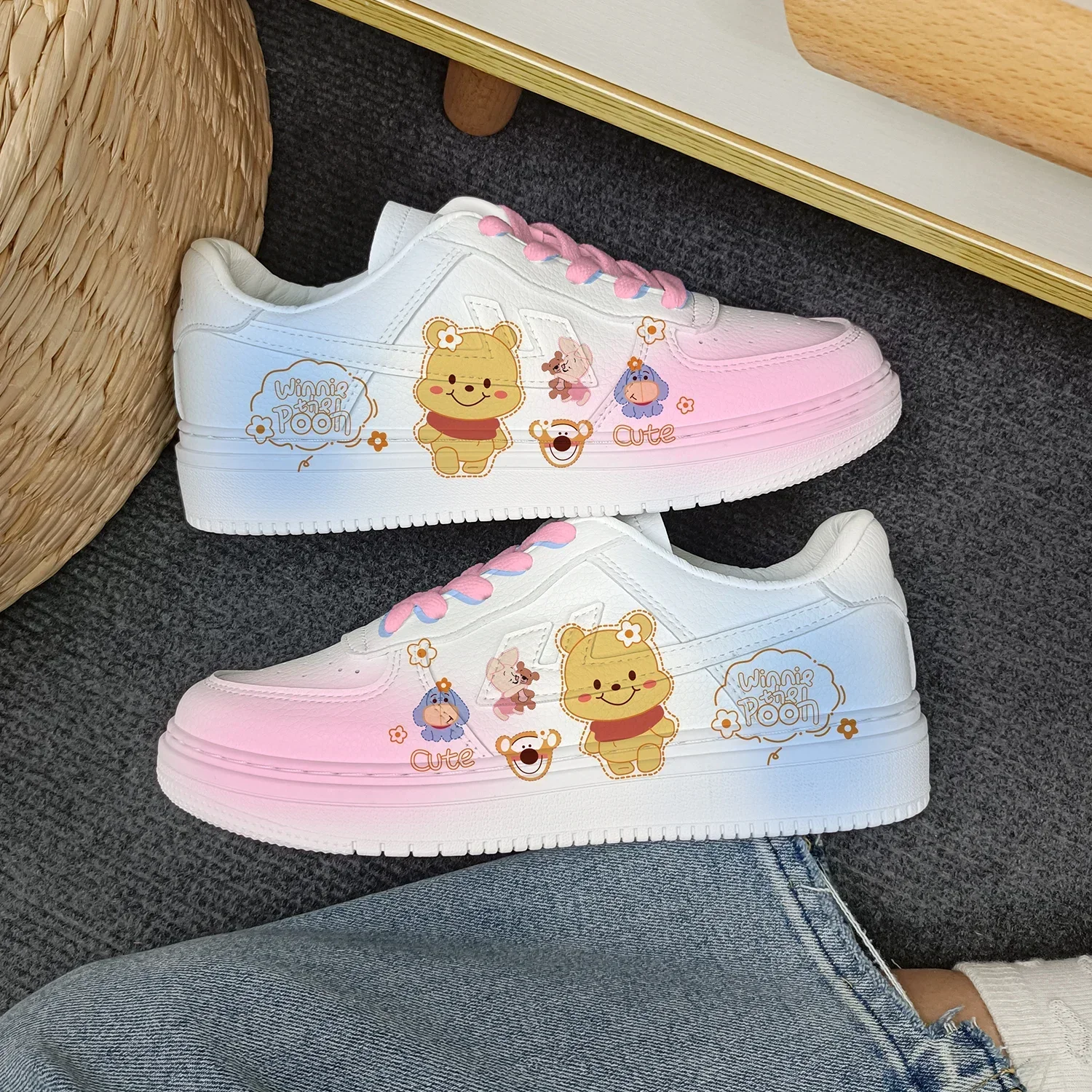 

Disney cartoon Woman Pooh princess cute Casual shoes non-slip soft bottom sports shoes