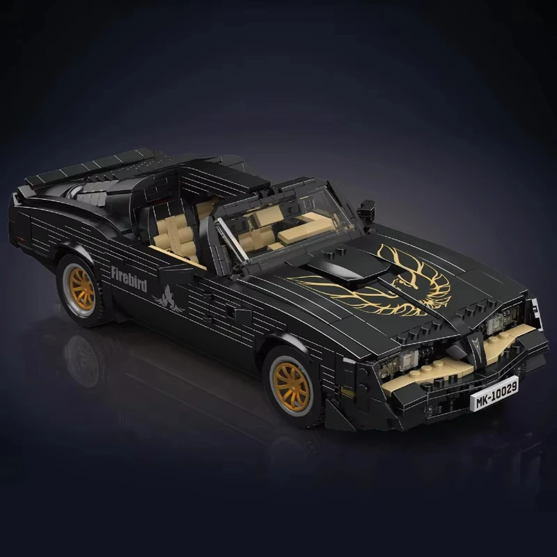 1557 sztuk techniczne samochody zabawkowe czarny Firebird sportowy samochód wyścigowy klocki do budowy montaż Model samochodu dla dzieci prezent na boże narodzenie chłopcy