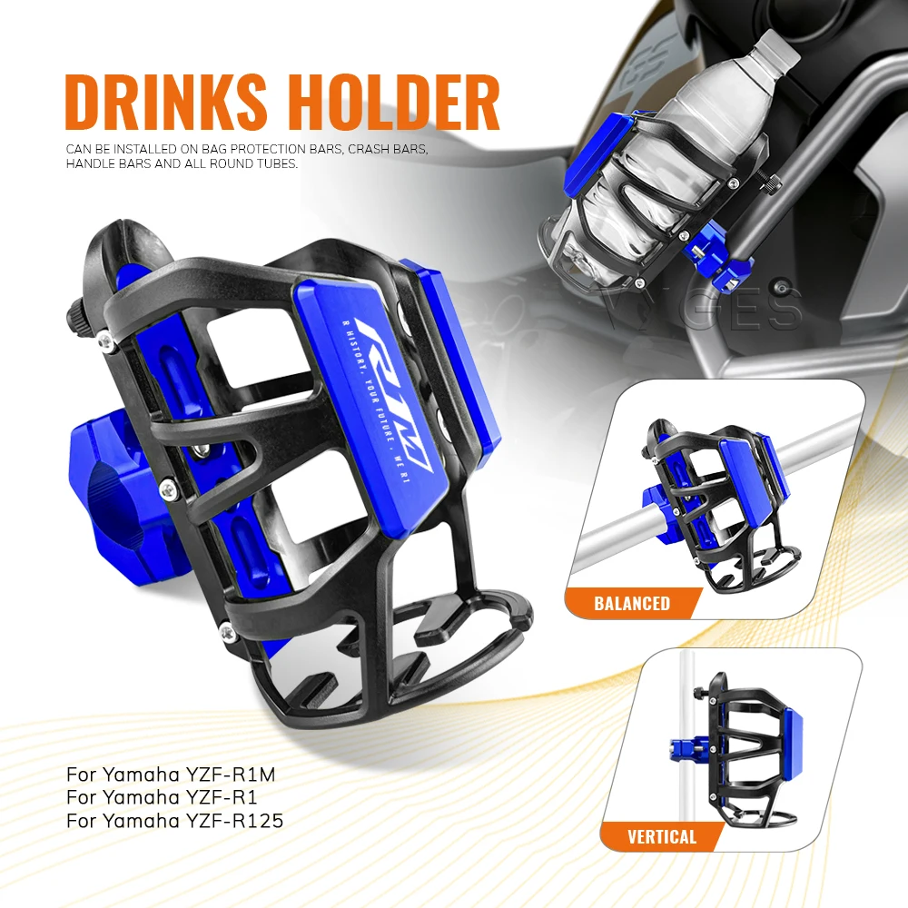 Motorcycle Beverage Water Bottle Cage For Yamaha YZF-R1M YZF R1M YZF-R1 YZF R1 YZF-R125 YZF R125 Drinks Holder Water Cup Holder