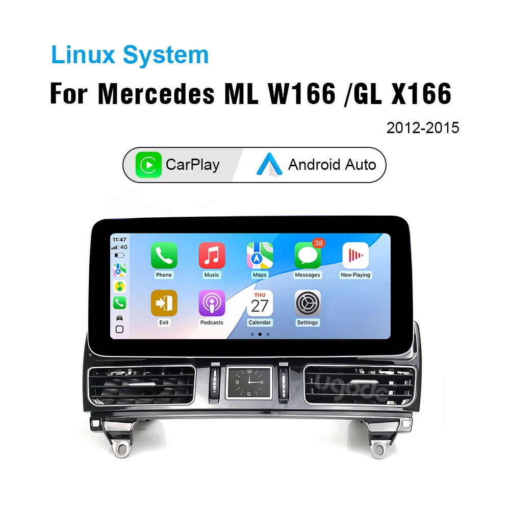 

Автомагнитола Ugode Linux CarPlay GPS с экраном для Mercedes-Benz ML W166 GL X166