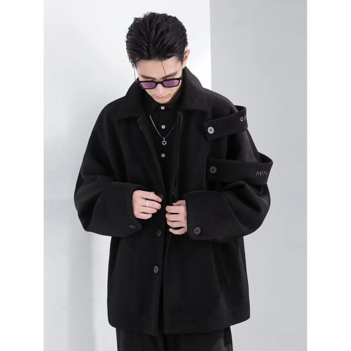 

Spring Autumn Loose Men's Jaet Sli Streetwear High Street Trendy Harajuku Korean Sle Casual Coat for Teenagers