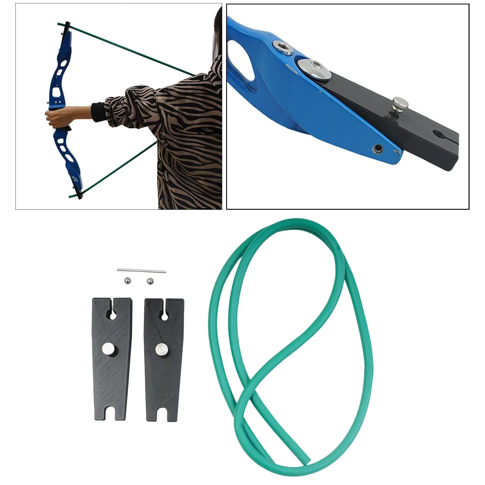 

Archery Training Band Release String Set Adjustable Poundage Rubber Archery Accessory for Outdoor Archery Equipment