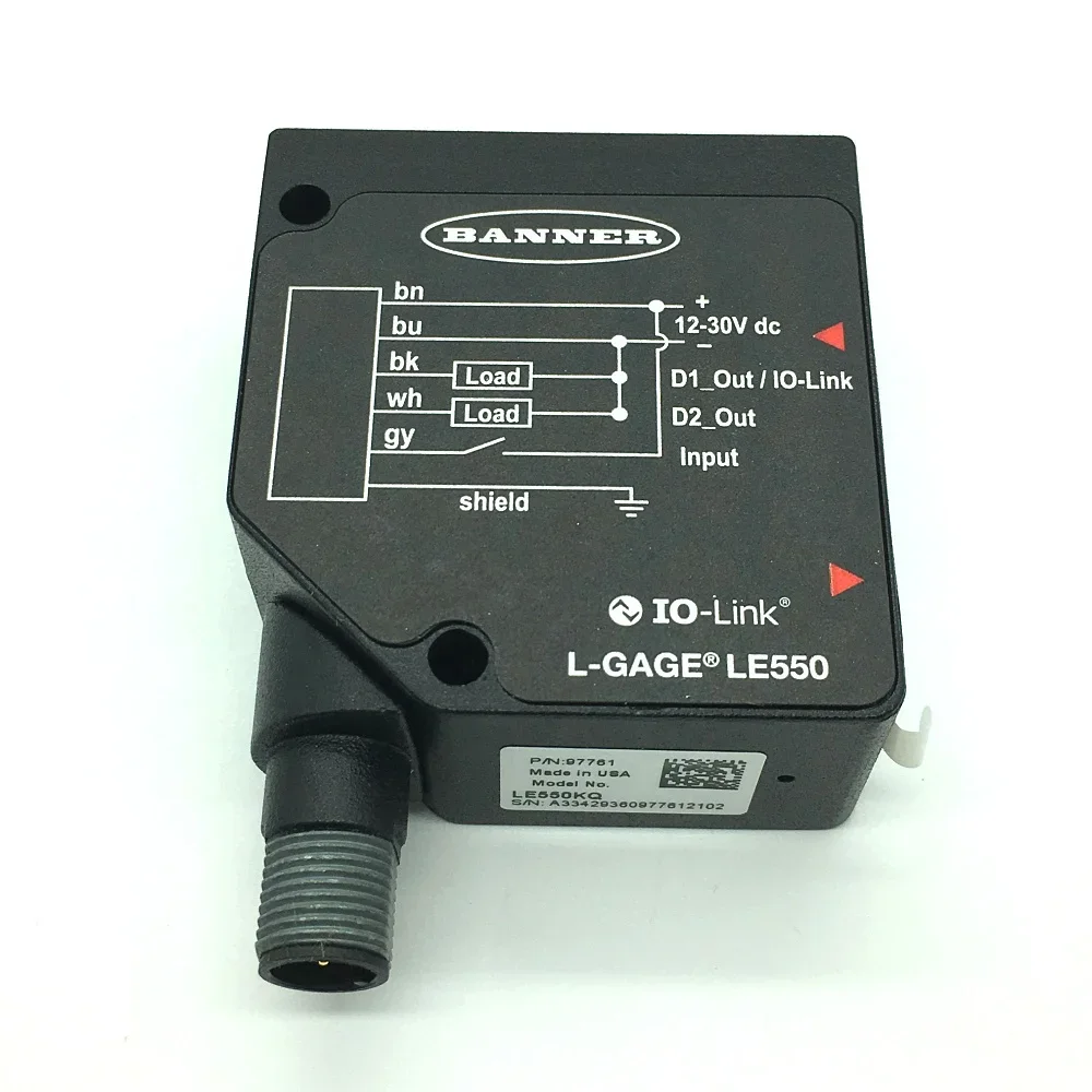 

Good price Banner sensor Range 100-1000 mm 12-30 V dc optical probe lase Displacement Sensor LE550IQ 86746