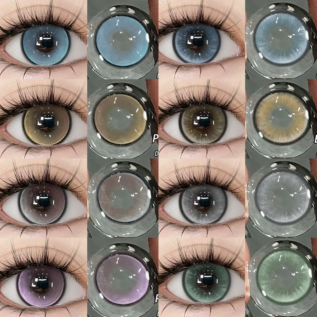EYESHARE 1 Paar natürliche Farbkontaktlinsen, koreanische braune Linsen, Beauty Fashion, graue Linse, blaue Linsen mit hochwertiger Linse