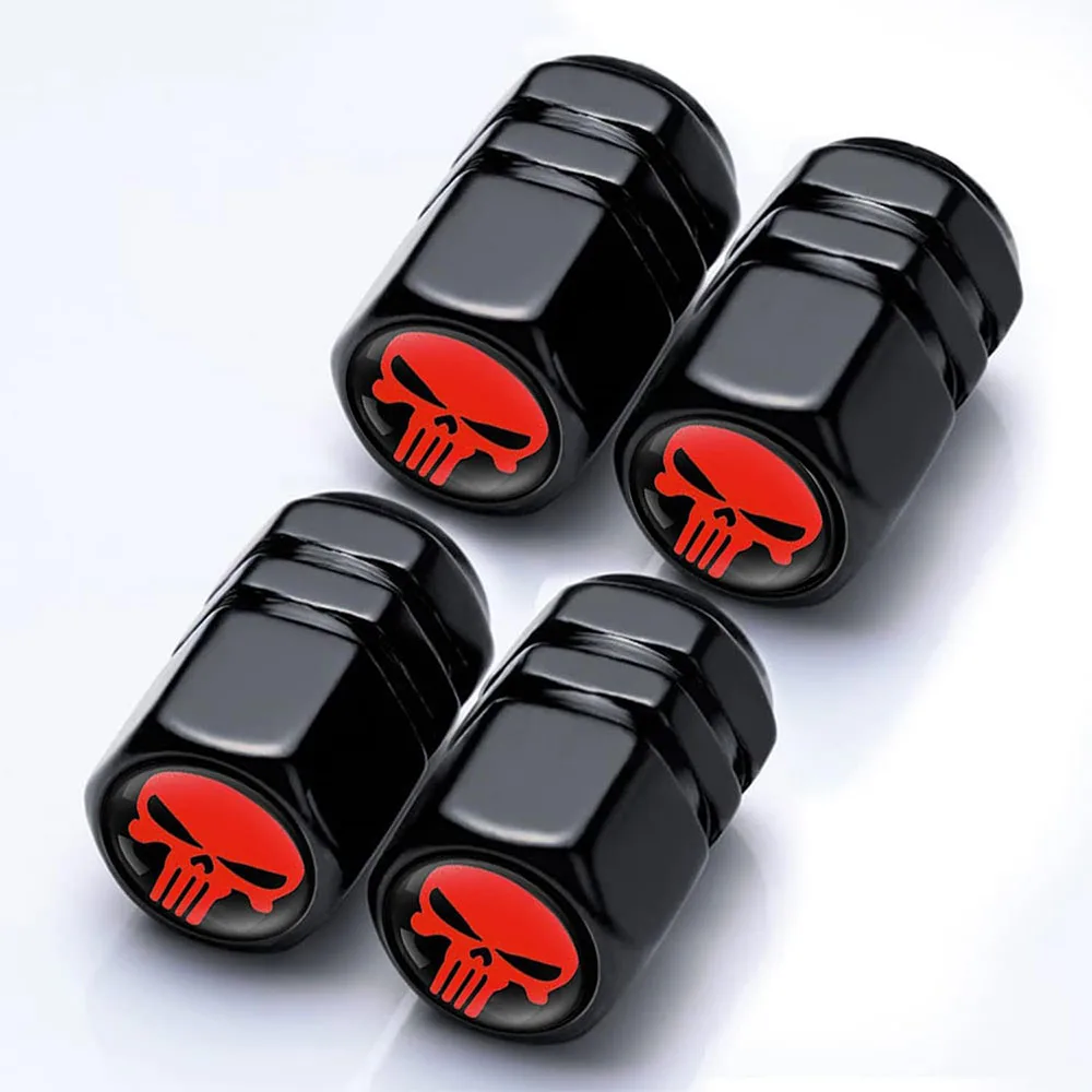 

4Pcs Tire Valve Stem Caps, Universal Car Wheel Air Valve Dust Proof Covers for Cars, Trucks, SUVs, Bikes and Motorcycles