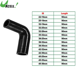 UXCELL 19mm 22mm 25mm 32mm 35mm 38mm 42mm ID 90mm Length 90 Degrees Car Silicone Hose Coolant Hose Universal
