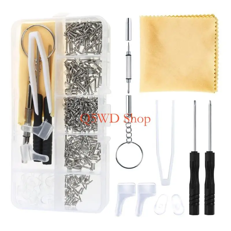 Kính Q5WD Vít sửa chữa bộ dụng cụ sửa chữa kính mắt với ốc vít dễ sử dụng