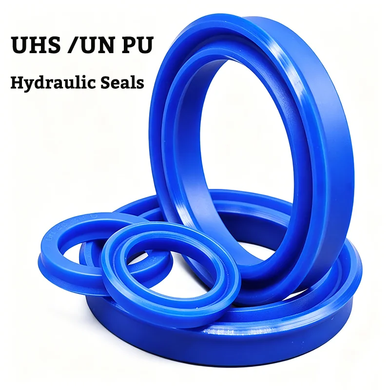 UN/UHS/UNS PU Oil Seal Blue Radial Shaft Seal 16x24x5 30x40x6mm Hydraulic Cylinder Piston Rod Spare Parts for Excavator Forklift