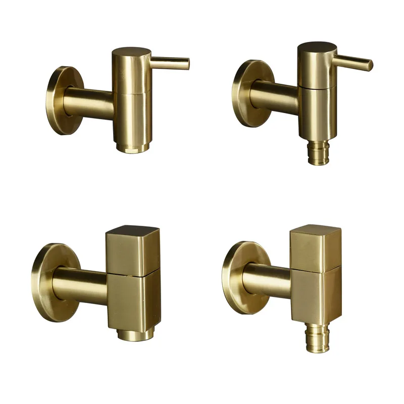 Mop Pool Tap Garden Outdoor Bathroom Water Taps Brushed Gold/Grey/Black/Chrome Wall Mounted Washing Machine Tap Faucet