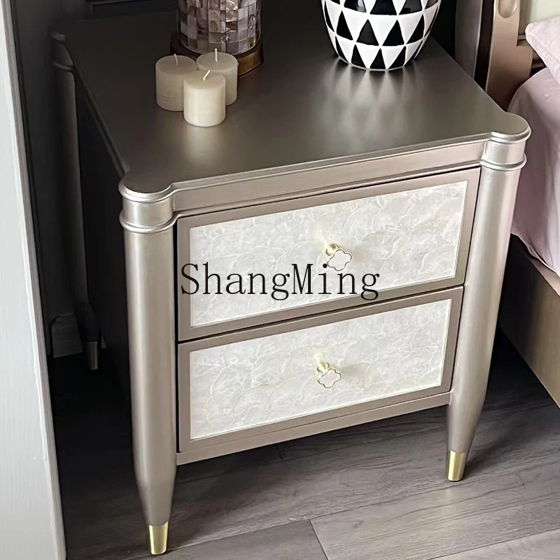 

CLsolid wood bedroom shell, two drawers, bedside storage, storage, modern window cabinet