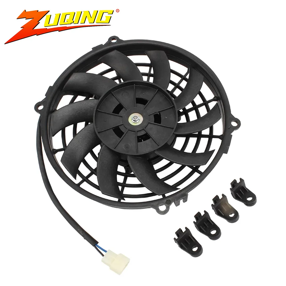 

12V 9 Inch Round Suction Blow Plastic Electronic Cooling Fan for Motorcycle Radiator Modification