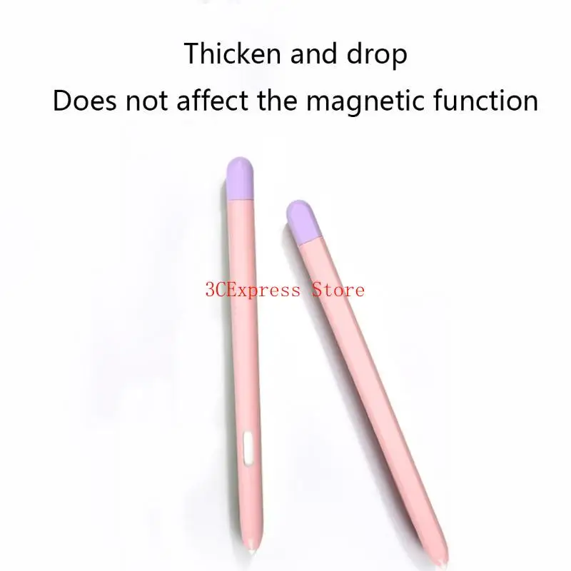 터치 스타일러스 펜 교체 팁/탭을위한 부드러운 실리콘 탭 귀여운 색상 태블릿 실리콘 연필 케이스