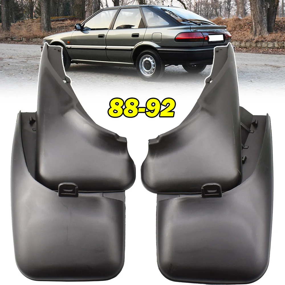 4pc Molded Mud Flaps Flap For Toyota Corolla E90 AE90 AE92 1988 - 1992 Sedan Saloon Coupe Splash Guards Mudguards 1989 1990 1991