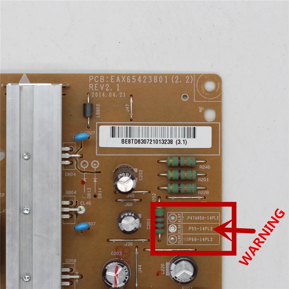 EAX65423801(2.2) P474950-14PL2 P55-14PL2 P60-14PL2 TV Power Support Board EAX65423801 Professional TV Parts Power Source