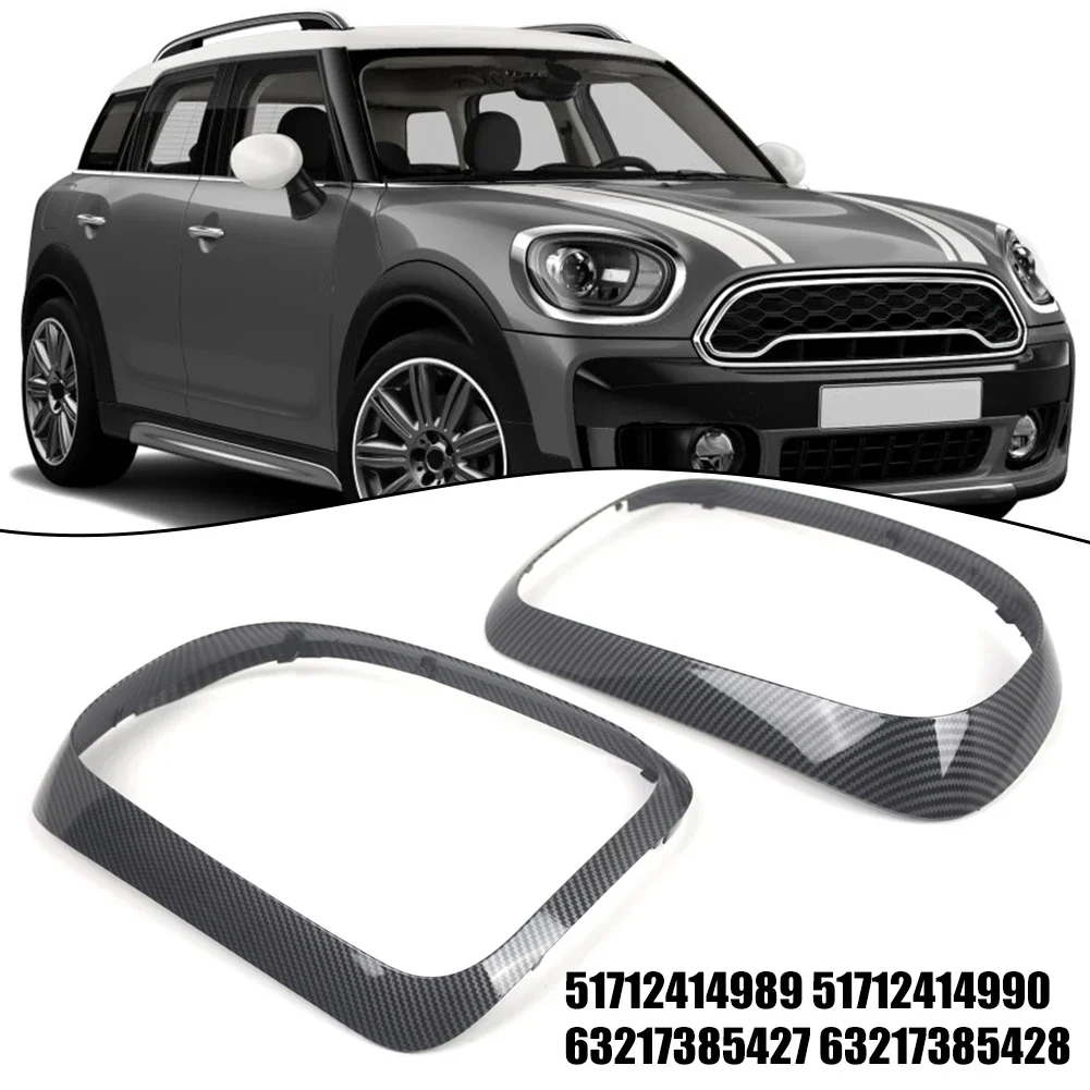 ABS Carbon Fiber Rear Tail Light Lamp Cover Trim For Mini Cooper Countryman F60 Car Taillight Frame 51712414989 51712414990