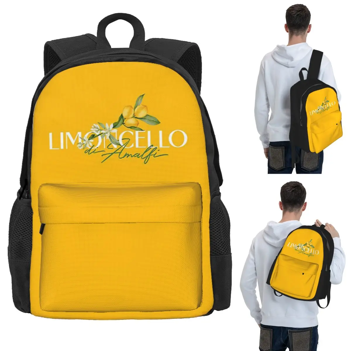 

Limoncello Di Amalfi Student Backpack School Bag Hiking Travel Daypack for Boys Girls Bookbag Shoulder Bags