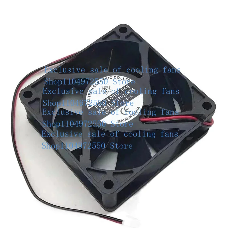 Охлаждающий вентилятор для сервера FULLTECH FS7025H24, 24 В постоянного тока, 0,18 А, 70x70x25 мм, 2-проводной Охлаждающий вентилятор для сервера FULLTECH FS7025H24, 24 В постоянного тока, 0,18 А, 70x70x25 мм, 2-проводной