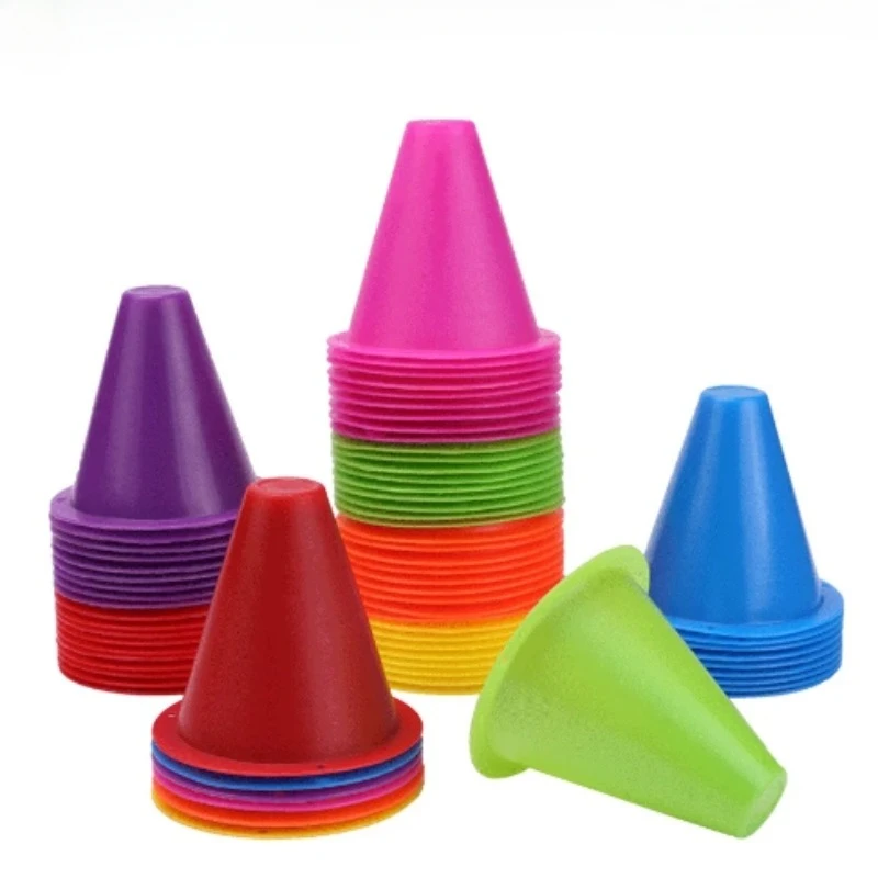 

10PCS 8cm Plastic Skate Marker Cones Roller Football Soccer Training Equipment Marking Cup Roller Skating Roadblock Accessories