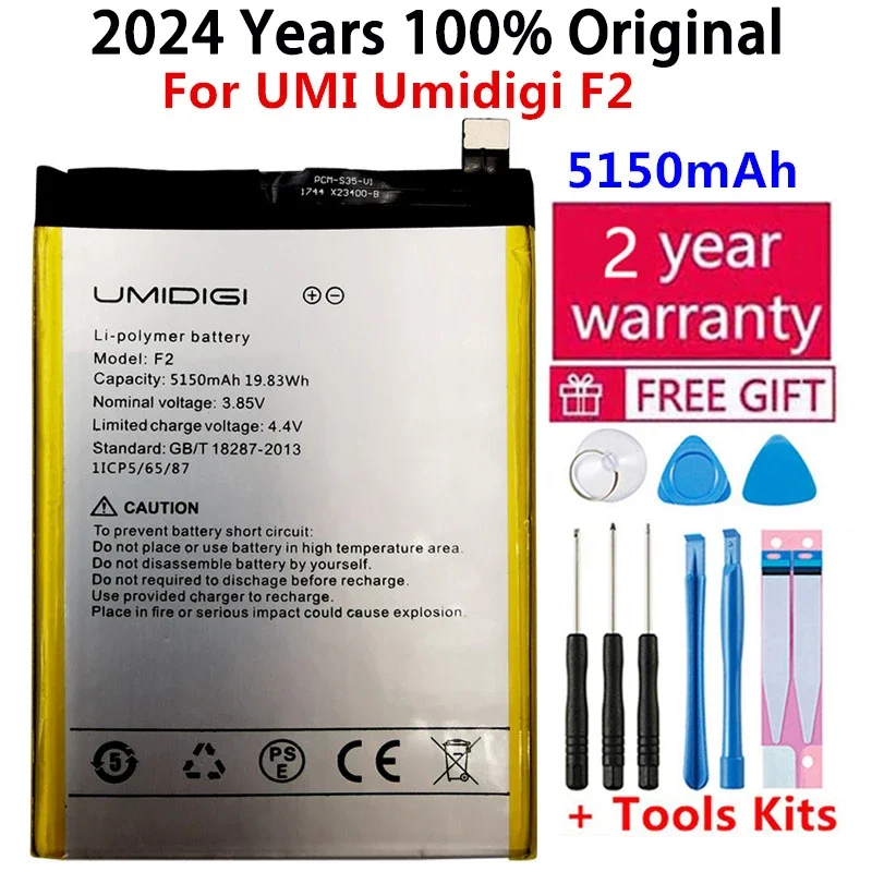 

Original High Quality For UMI Umidigi F2 5150mAh Battery Replacement Battery For Umidigi F 2 Mobile Phone Bateria AKKU+ Tools