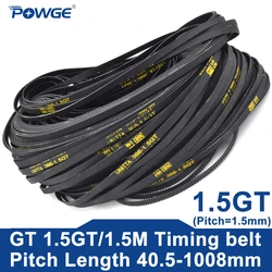 POWGE Neoprene GT 1.5GT Timing Belt Lp=124.5 129 135 141 160 174 189 249 252 324 360 384 744 762 SMT JUKI pick and place machine