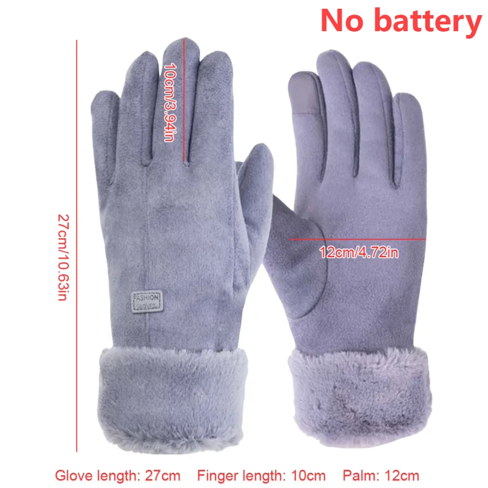겨울용 열 사이클링 장갑 3단 조절 난방 열 장갑 오토바이 레이싱 라이딩 장갑 방풍(배터리 없음)