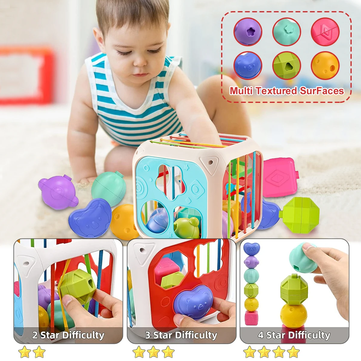 New Colorful Shape Blocks Sorting Game Baby Montessori Learning Educational Toys For Children Bebe Birth Inny 6 12 Months Gift