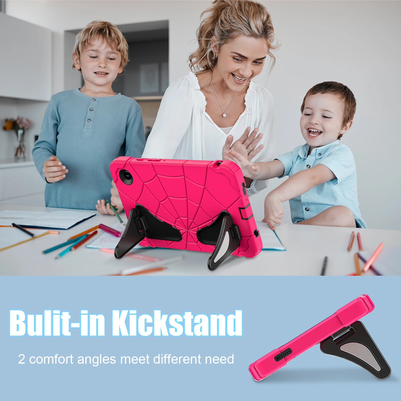 

Case for Samsung Galaxy Tab A11 8.7" 2025 SM-X135F X130 X135 Tablet Cover Full Body Protection with Enhances Rear Kickstand