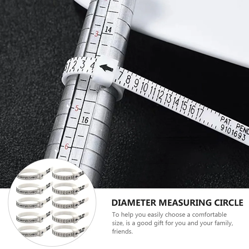 

10Pcs Ring Sizer Measuring Tool Accurate and Useful for Jewelry Measurement Durable and Tasteless Smooth Surface