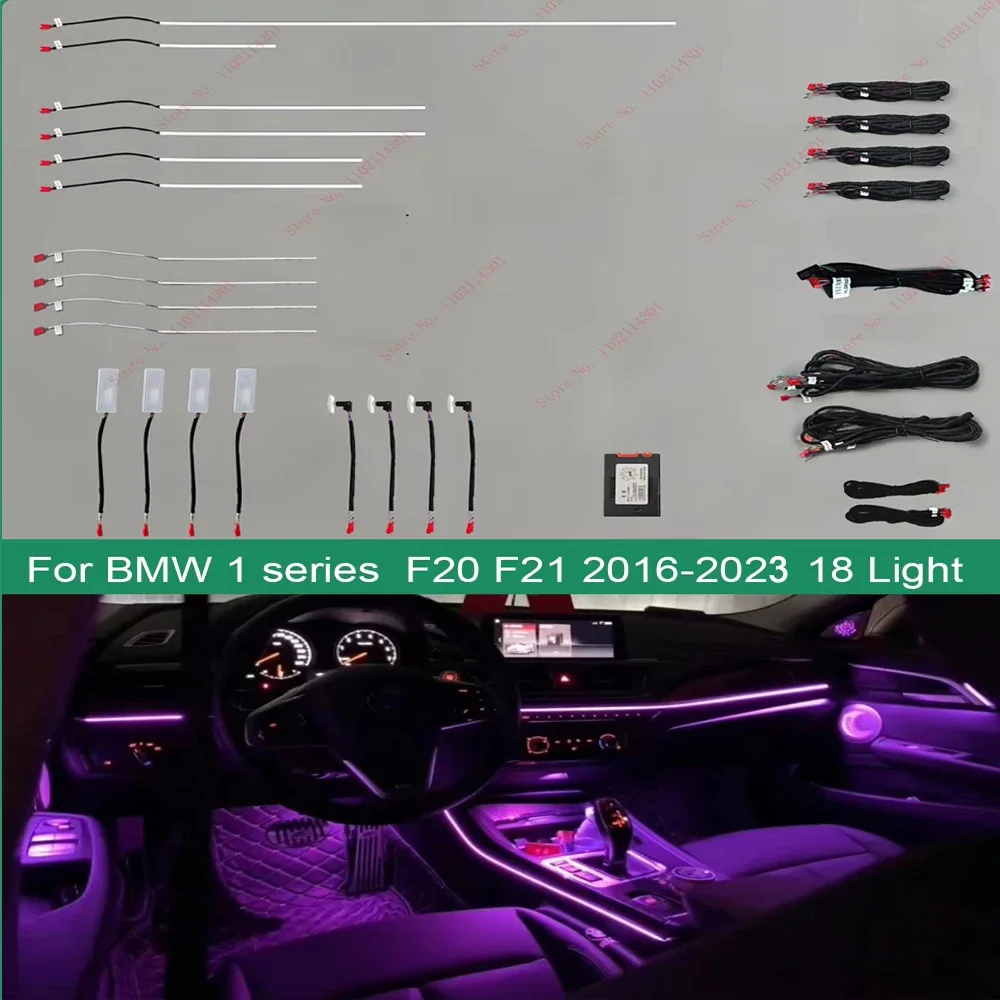 Ambient Light For BMW 1/2/3/4 series f20 f45 f46 f30 f36 original car knob button control and CD button control atmosphere light