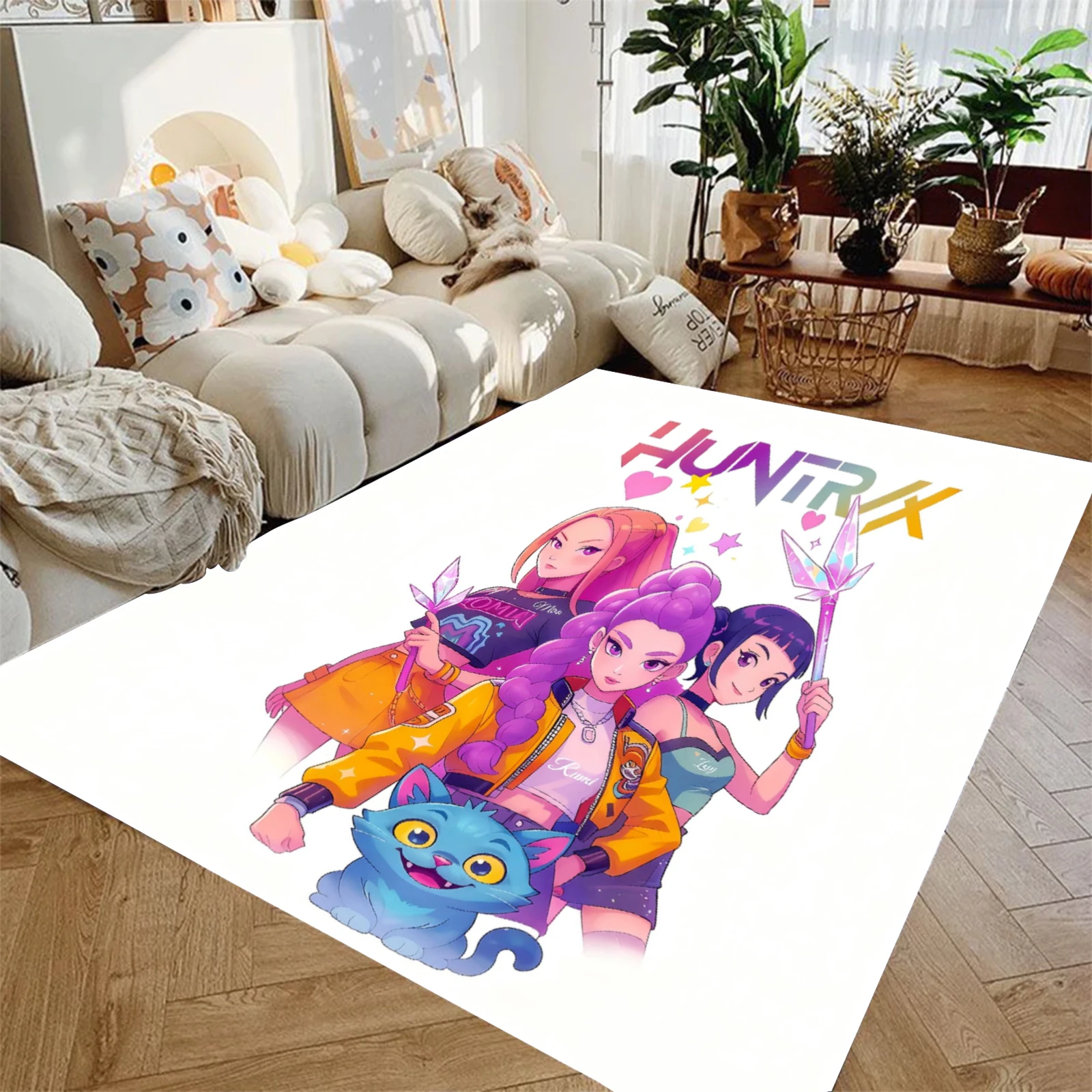 سجادة مزخرفة بطابع صياد الشيطان لغرف المعيشة وغرف النوم ومناطق الطعام بالإضافة إلى ساحات الباحات الخارجية والحدائق #1