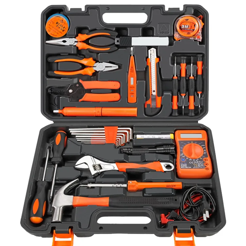 Cocok untuk Set Gagang Bit Tang Kunci Pas Ratchet Baja Alat Industri Manual untuk Paket Casing Keras Perbaikan Mobil dengan Kustom OEM
