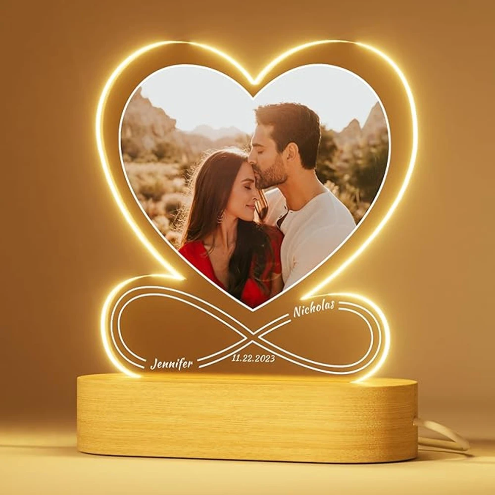 

Personalized Gift Customized Heart Love Acrylic Plaque for Women Men Couple Valentines Anniversar Him Her Boyfriend Girlfriend