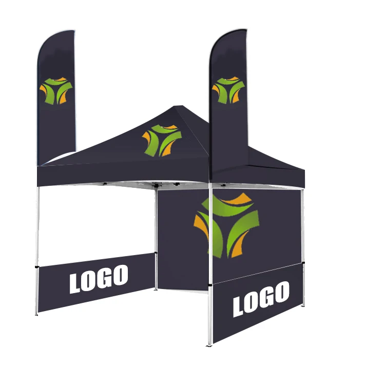 CHINA factory portable 3X3M 600D custom printed full wall print trade show tent canopy for event combo