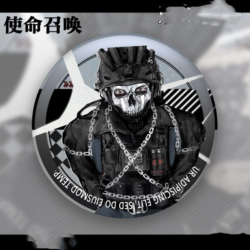 ของเล่นตุ๊กตาโลหะเคลือบลายการ์ตูน คอสเพลย์ เกม โกสต์ คีแกน โคนิก ฟิกเกอร์แอคชั่นการ์ตูน ของขวัญคริสต์มาสสำหรับเด็กและผู้ใหญ่