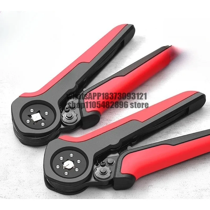 Crimping pliers European terminal Professional electrician Air needle type Cold connection Tubular 4 sides