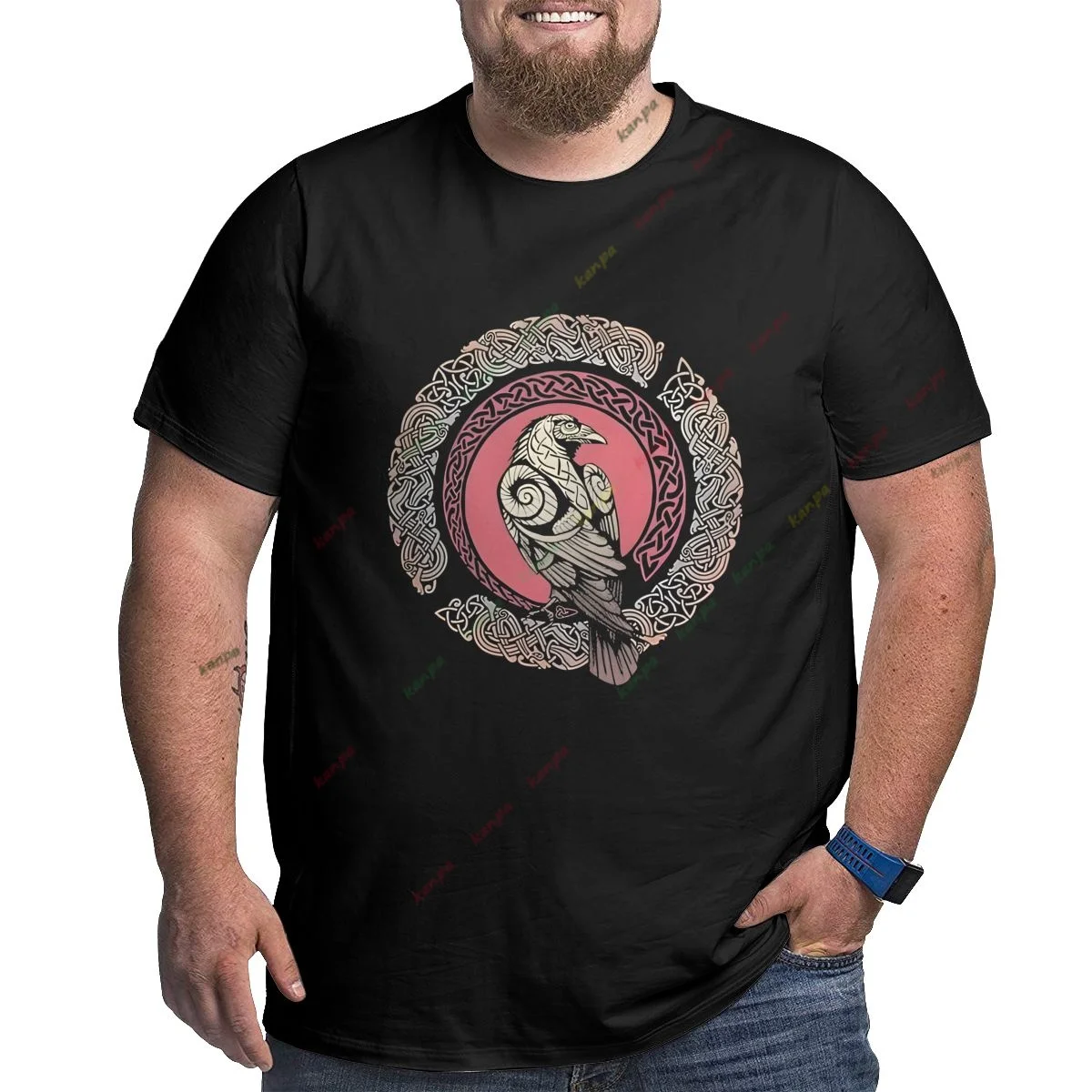 Men's Retro T-Shirt 2026 New Comic Print Tee Plus Size Loose Black Iron Man Short Sleeve Top 6xl Black 5xl Funny Fashion 4xl