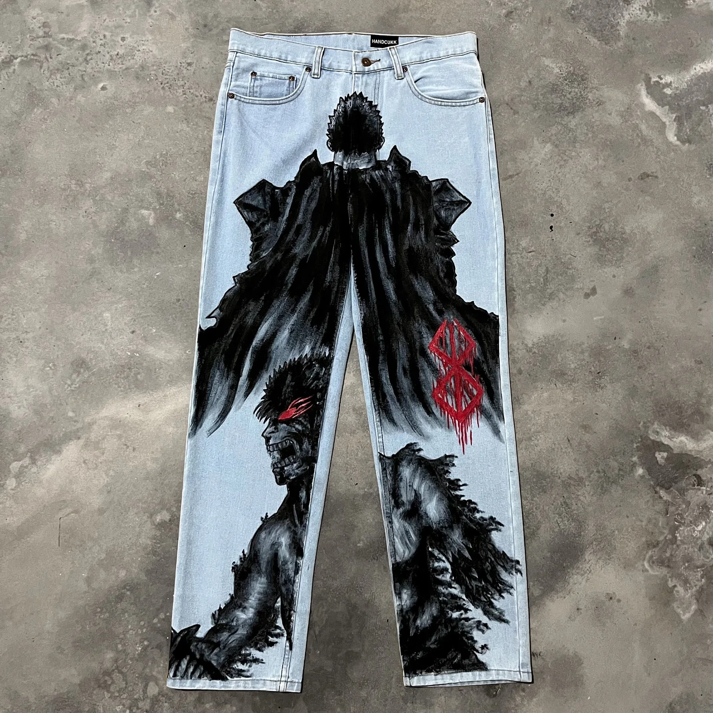 Pantalones vaqueros holgados Y2k para hombre, Pantalón ancho de cintura alta con estampado de anime harajuku, ropa de calle de pierna ancha, 2024