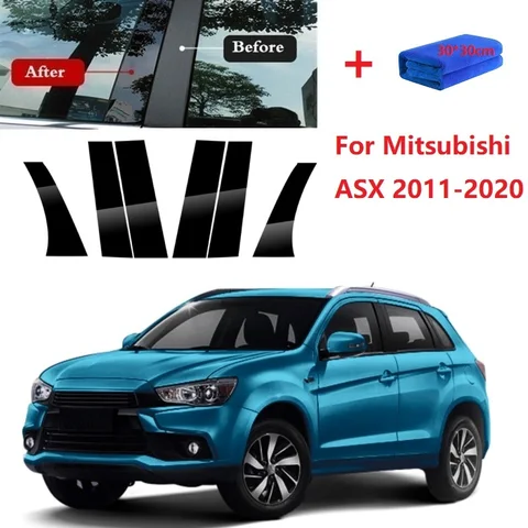 Полированные стойки для Mitsubishi ASX 2011-2020, 6 шт