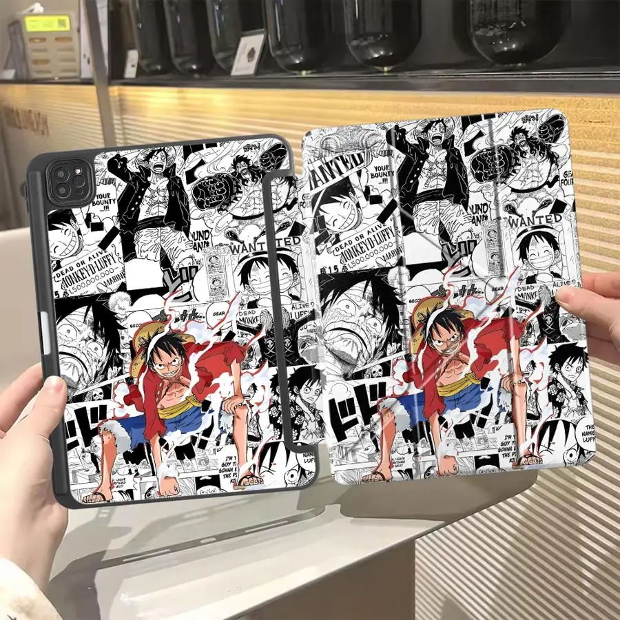 

Anime One Piece Tablet Case For iPad Air M2 1 2 M4 Pro 10th 7th 11th 9th 8th Mini 7 6 Air 2025 4 5 M3 Holder Cover