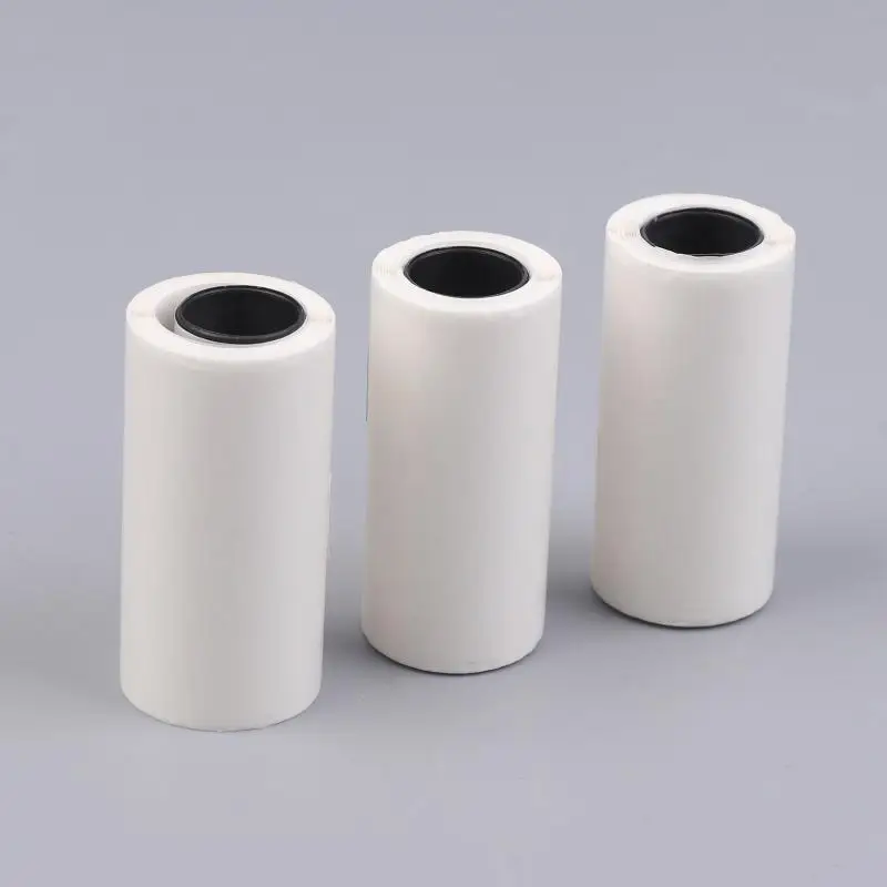 

1/3/5Rolls Clear Holographic Dot Transparent Self-Adhesive Thermal Paper Rolls: 57mm X 3meter Compatible With Most Mini Printers